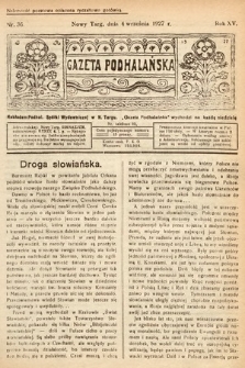 Gazeta Podhalańska. 1927, nr 36