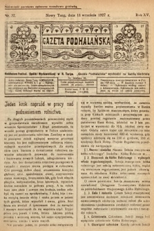 Gazeta Podhalańska. 1927, nr 37