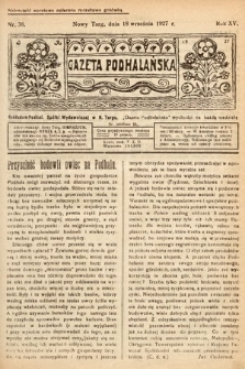Gazeta Podhalańska. 1927, nr 38