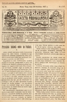 Gazeta Podhalańska. 1927, nr 39