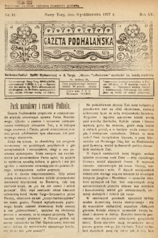 Gazeta Podhalańska. 1927, nr 41