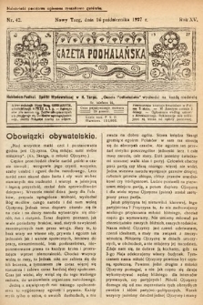 Gazeta Podhalańska. 1927, nr 42