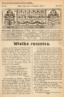 Gazeta Podhalańska. 1927, nr 46