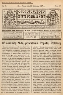 Gazeta Podhalańska. 1927, nr 47