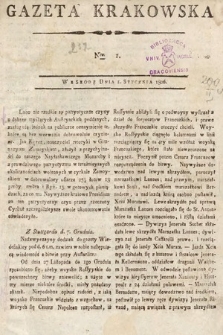 Gazeta Krakowska. 1806, nr 1