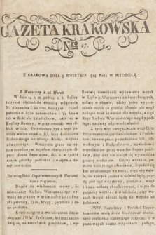 Gazeta Krakowska. 1814, nr 27