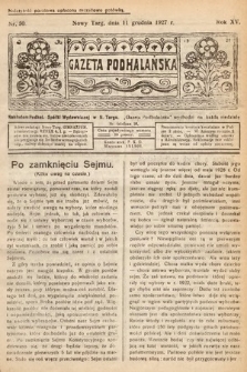 Gazeta Podhalańska. 1927, nr 50