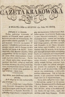 Gazeta Krakowska. 1814, nr 34