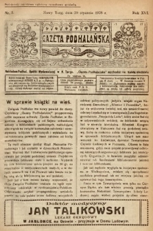 Gazeta Podhalańska. 1928, nr 5