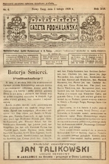 Gazeta Podhalańska. 1928, nr 6