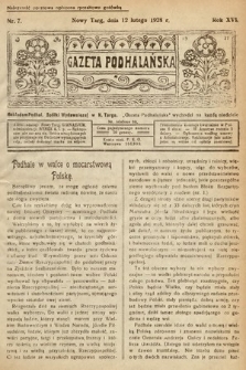 Gazeta Podhalańska. 1928, nr 7