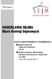 Pełny Zapis Przebiegu Posiedzenia Komisji Kultury i Środków Przekazu (Nr 91) z dnia 23 listopada 2017 r.