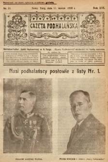 Gazeta Podhalańska. 1928, nr 11