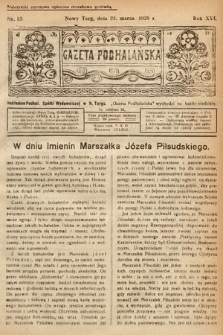 Gazeta Podhalańska. 1928, nr 13