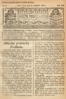 Gazeta Podhalańska. 1928, nr 17