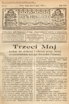 Gazeta Podhalańska. 1928, nr 19