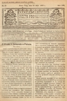 Gazeta Podhalańska. 1928, nr 20