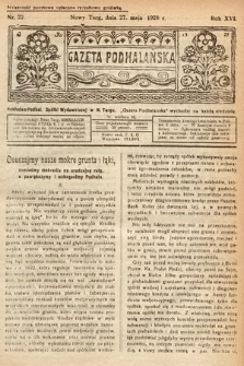 Gazeta Podhalańska. 1928, nr 22