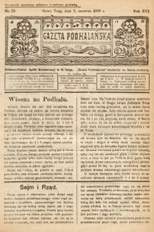 Gazeta Podhalańska. 1928, nr 23