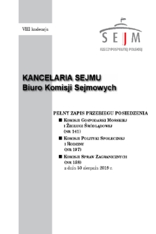 Pełny Zapis Przebiegu Posiedzenia Komisji Spraw Zagranicznych (nr 158) z dnia 30 sierpnia 2019 r.