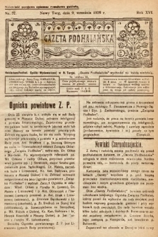 Gazeta Podhalańska. 1928, nr 37