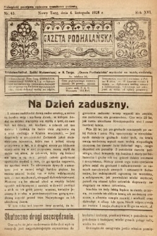 Gazeta Podhalańska. 1928, nr 45