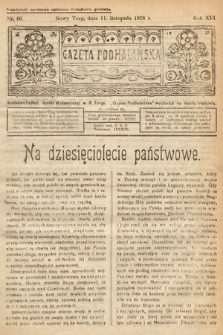 Gazeta Podhalańska. 1928, nr 46