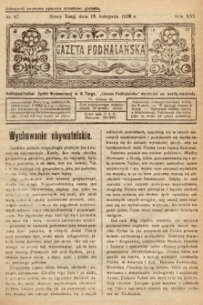 Gazeta Podhalańska. 1928, nr 47