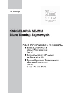 Pełny Zapis Przebiegu Posiedzenia Komisji Łączności z Polakami za Granicą (nr 10) z dnia 30 marca 2012 r.