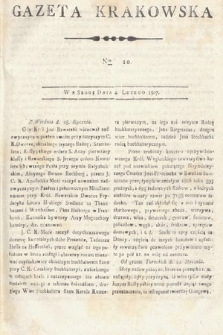 Gazeta Krakowska. 1807 , nr 10