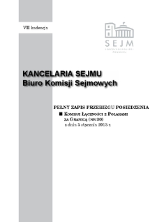 Pełny Zapis Przebiegu Posiedzenia Komisji Łączności z Polakami za Granicą (nr 30) z dnia 3 stycznia 2013 r.