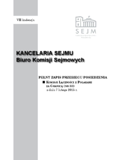 Pełny Zapis Przebiegu Posiedzenia Komisji Łączności z Polakami za Granicą (nr 33) z dnia 7 lutego 2013 r.