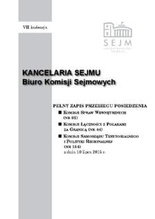 Pełny Zapis Przebiegu Posiedzenia Komisji Łączności z Polakami za Granicą (nr 44) z dnia 10 lipca 2013 r.