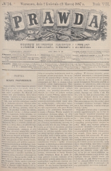 Prawda : tygodnik polityczny, społeczny i literacki. 1887, nr 14