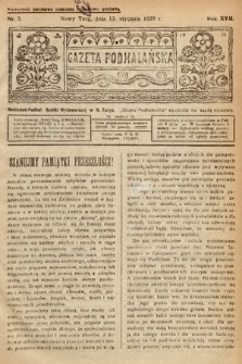 Gazeta Podhalańska. 1929, nr 3
