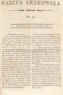 Gazeta Krakowska. 1806, nr 52