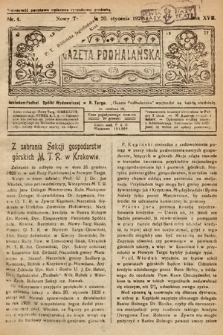 Gazeta Podhalańska. 1929, nr 4