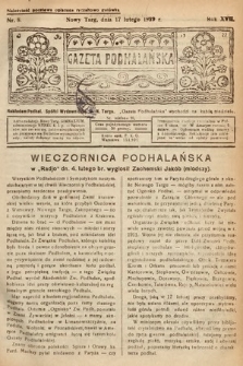 Gazeta Podhalańska. 1929, nr 8