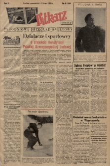 Piłkarz : tygodniowy przegląd sportowy. R. 5, 1952, nr 5