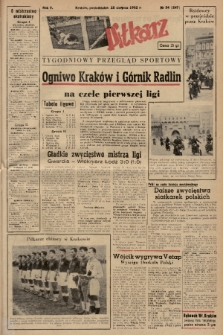 Piłkarz : tygodniowy przegląd sportowy. R. 5, 1952, nr 34