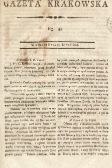 Gazeta Krakowska. 1806, nr 59