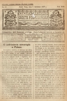 Gazeta Podhalańska. 1929, nr 15