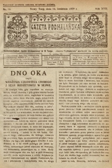 Gazeta Podhalańska. 1929, nr 16