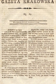 Gazeta Krakowska. 1806, nr 63