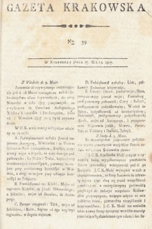 Gazeta Krakowska. 1807 , nr 39