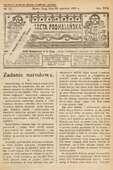 Gazeta Podhalańska. 1929, nr 27