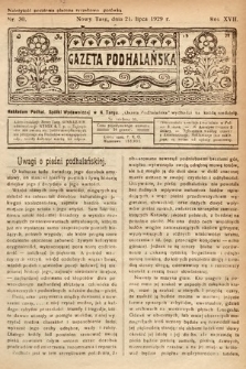 Gazeta Podhalańska. 1929, nr 30