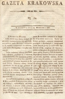 Gazeta Krakowska. 1806, nr 74