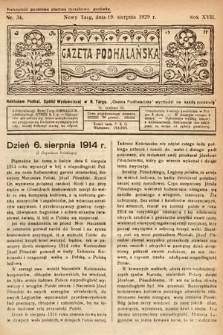 Gazeta Podhalańska. 1929, nr 34