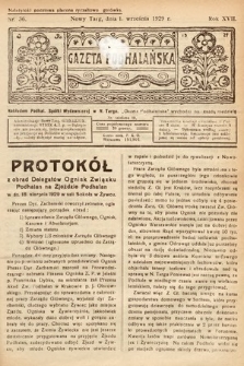 Gazeta Podhalańska. 1929, nr 36